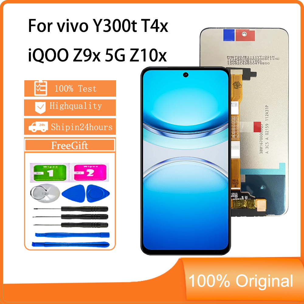 Smhdmy จอแสดงผลสําหรับ vivo Y300t T4x iQOO Z9x 5G Z10x เปลี่ยนหน้าจอสัมผัส LCD