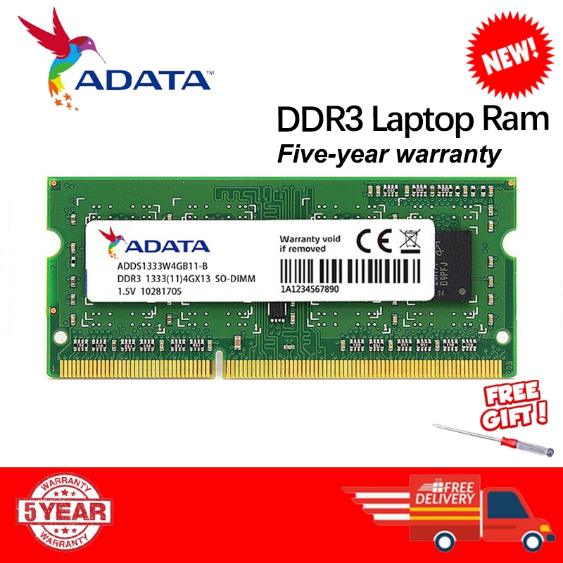 ADATA DDR3 DDR3L 4GB 8GB PC3L 1.35V 1333mHZ 1600MHz หน่วยความจํา 8G DDR3 PC3L-12800S SODIMM RAM แล็ป