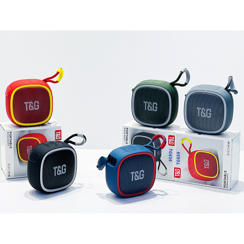 TG659 ลําโพงบลูทูธกีฬากลางแจ้งไร้สายแบบพกพาลําโพงมือถือขนาดเล็ก TWS ของขวัญข้ามพรมแดนใหม่