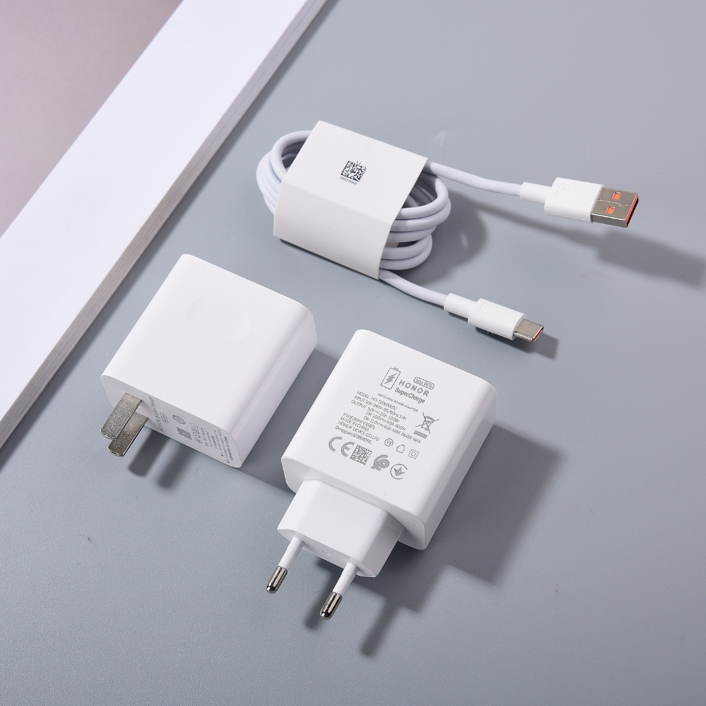 Original HONOR 66W EU US Charger Super Charge Fast Wall Adapter 6A สาย USB สําหรับ Honor X9C X8 X9 9