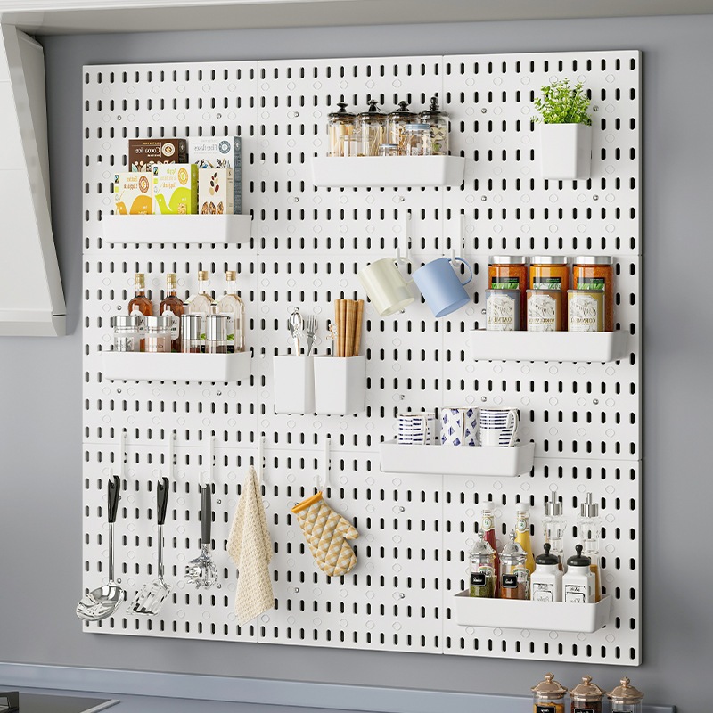 Pegboard กระดานหลุม แผ่นวางของติดผนัง  กระดานเจาะรู  ไม่ต้องใช้พื้นที่ พบกับความสนุกในการจัดเก็บ ไม่