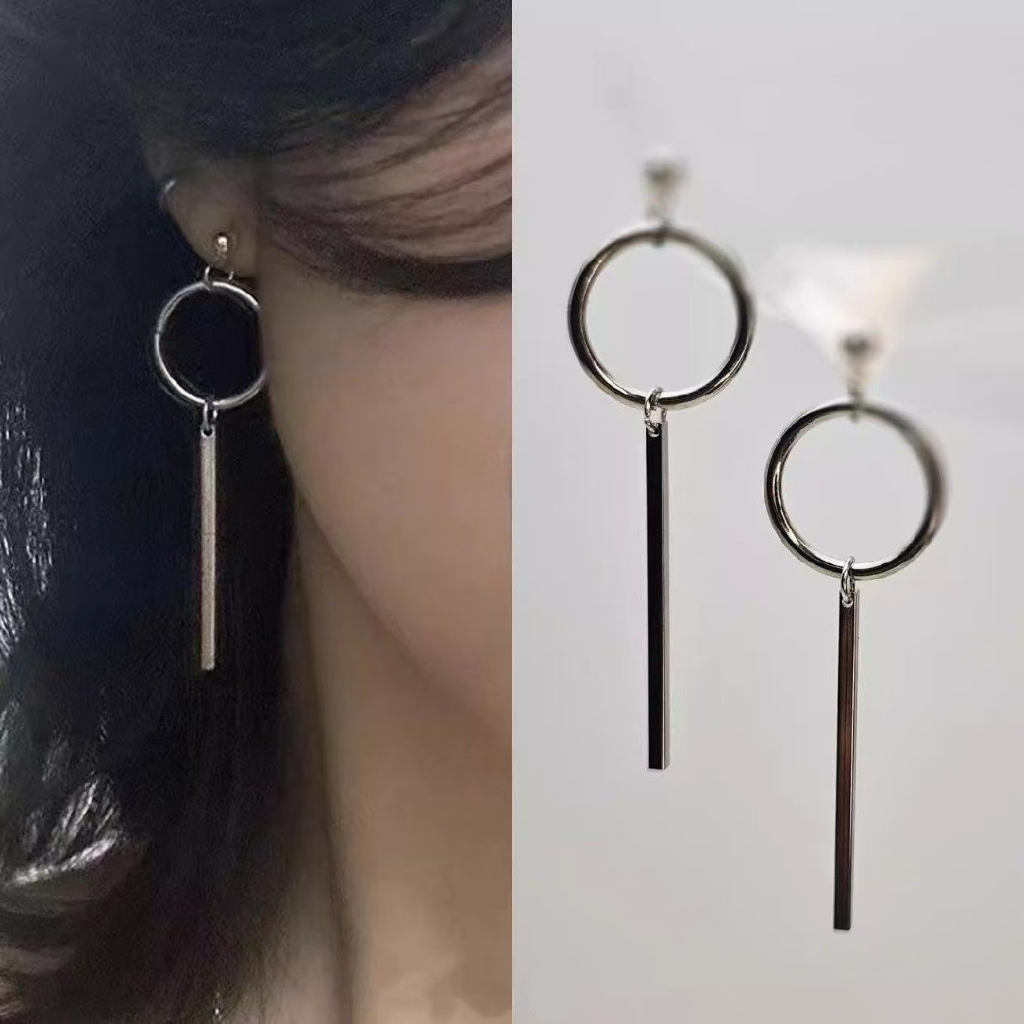 ต่างหูสไตล์เท่ Niche All-Match สำหรับนักเรียน Unisex