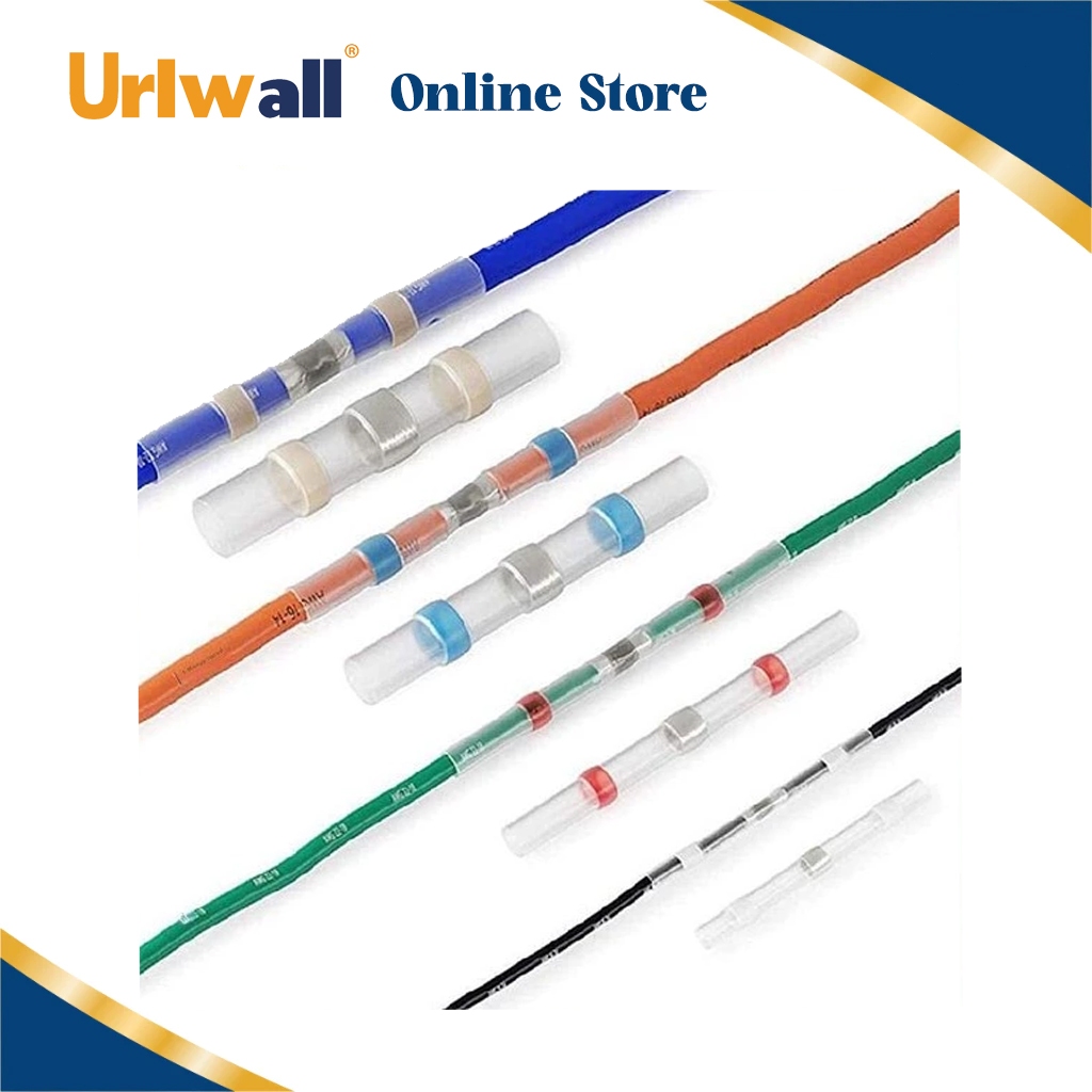 Urlwall ปลอกบัดกรีกันน้ำ 100ชิ้น [Φ3-8mm] - ท่อหดซีลวงจร ทนความร้อน สำหรับซ่อมรถยนต์/มอเตอร์ไซค์