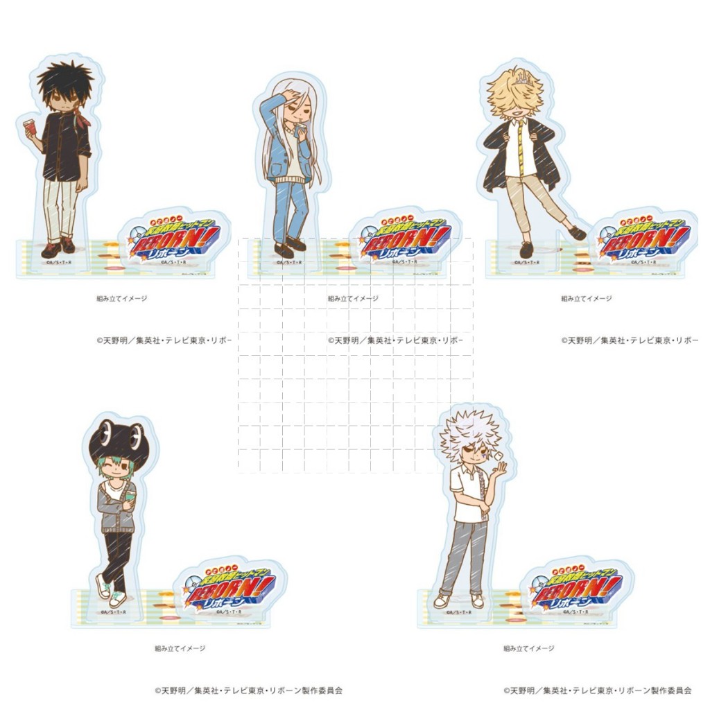 เคทเคียว ฮิตแมน เกิดใหม่! Summer Doodle Style Acrylic Stand Byakuran XANXUS - Fan-Made Anime Decor C