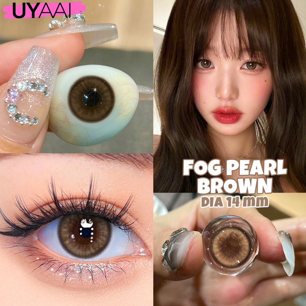 ⚡จัดส่งจากกรุงเทพ⚡[องศา -0.00~-6.00]UYAAI x FRESHLADY คอนแทคเลนส์คอสเพลย์ FOG PEARL สีน้ําตาลมุก 2 ชิ้น 1คู่