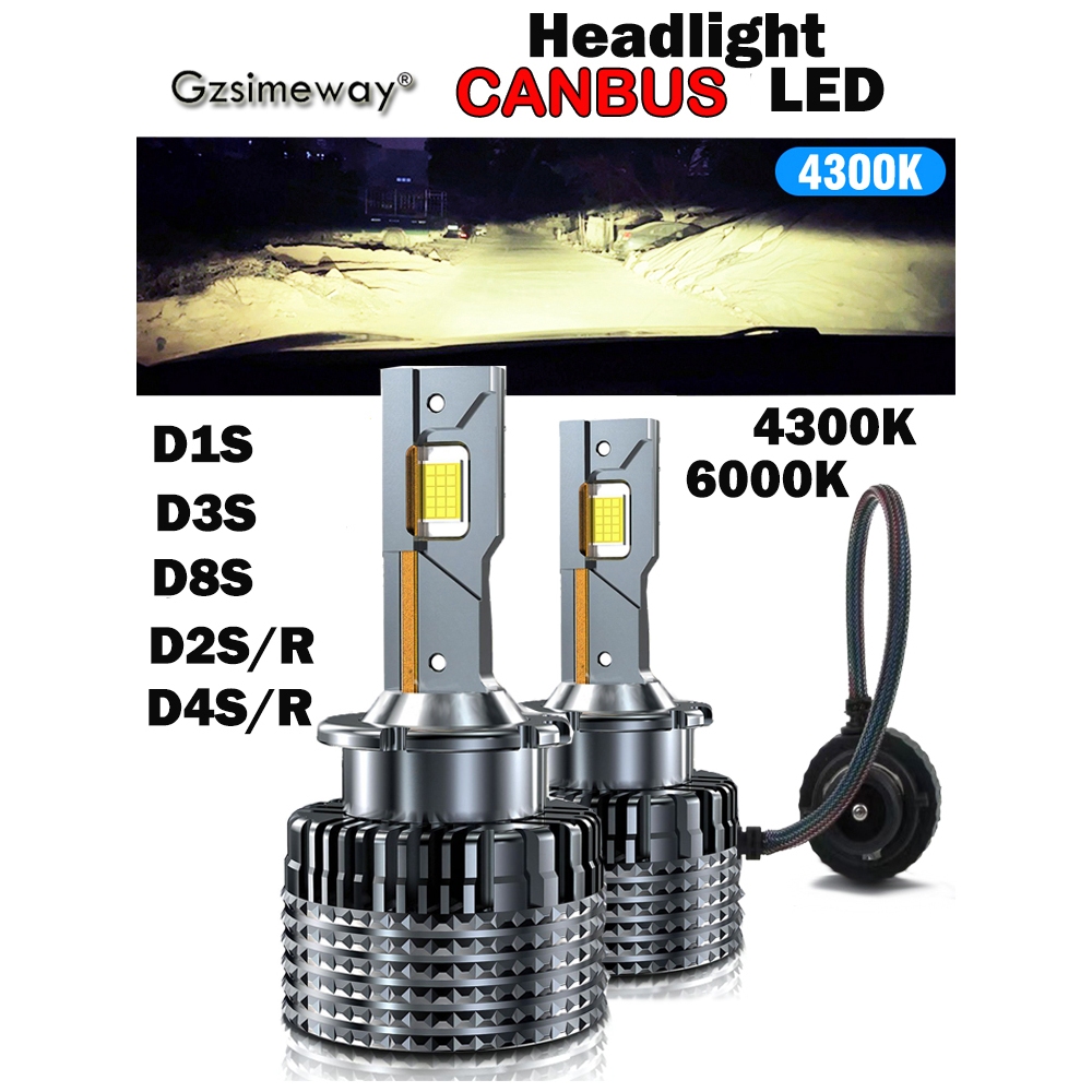 ไฟรถยนต์ LED 4300K D1S D2S LED D3S D4S Canbus 600 ไฟหน้า D1R D2R D3R D5S D8S หลอดไฟอัตโนมัติ 70W 320