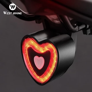 【พร้อมส่งจากกรุงเทพ】WEST BIKING ไฟจักรยานขี่กลางคืน ไฟท้ายจักรยานเสือภูเขา ไฟเตือนการขี่กลางคืน เบรกเหนี่ยวนำอัจฉริยะ