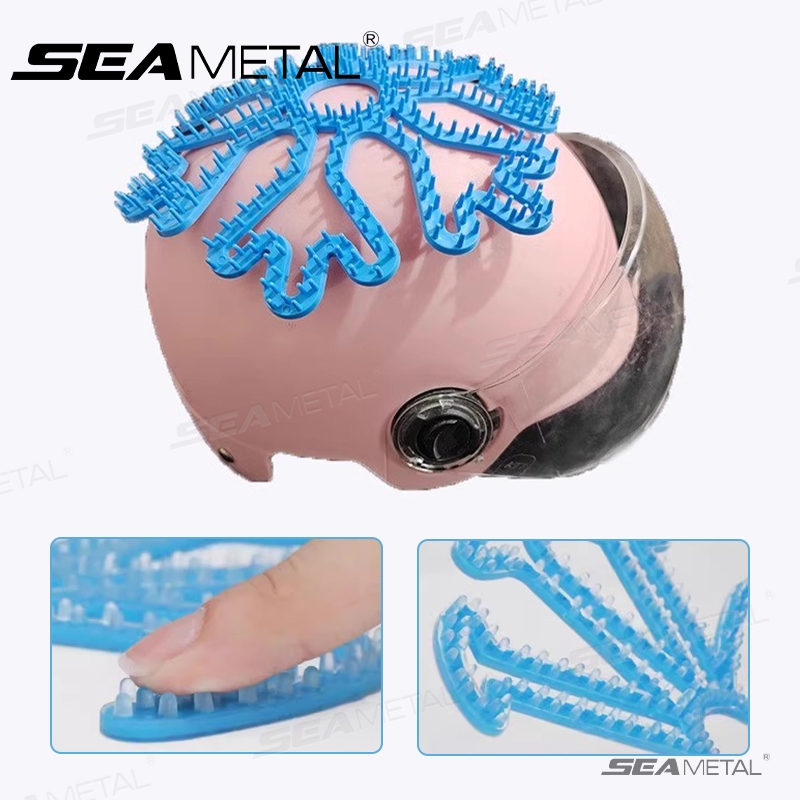 SEAMETAL หัวรถจักรยานยนต์ภายในแผ่นซิลิโคนยืดหยุ่นภายในตัวป้องกันภายในหมวกกันน็อค Padding หมวกกันน็อค
