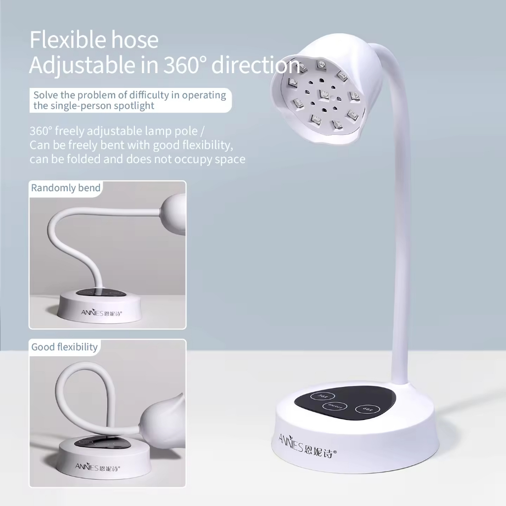 ANNIES ส่องไฟแสงเหนี่ยวนําอัจฉริยะหน้าจอสัมผัสแต่งเล็บโคมไฟส่องไฟสก์ท็อปแห้งเร็ว