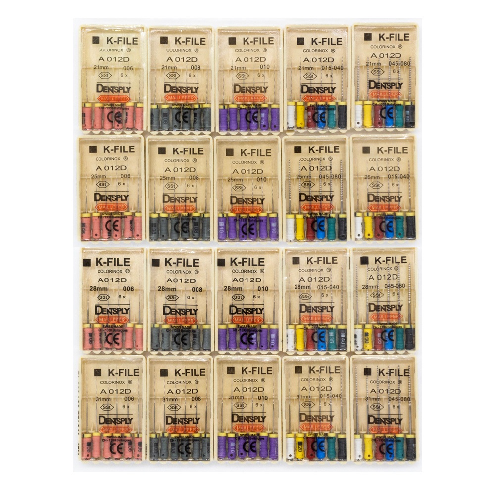 6 ชิ้น/กล่อง K-file Dentsply Mallifer K-file 21 มม.25 มม.28 มม.31 มม.