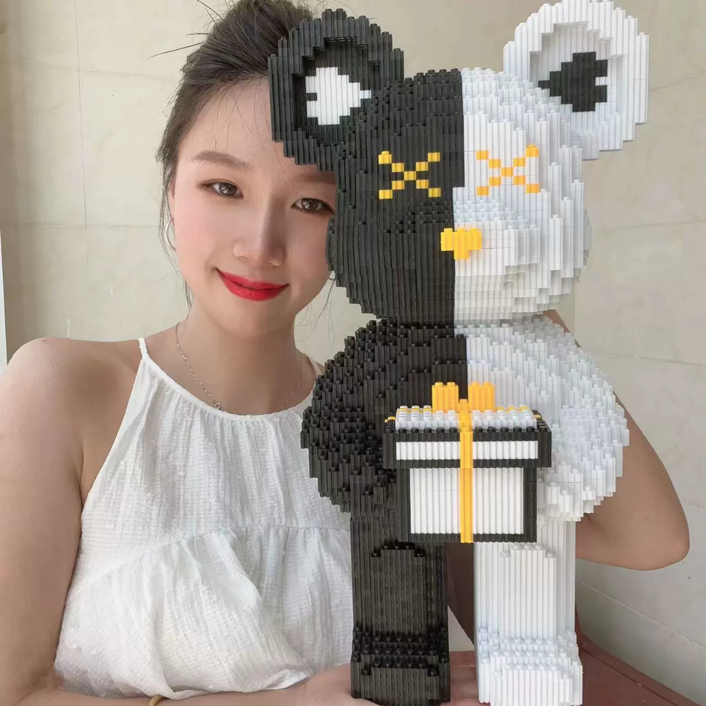 บริการจัดส่งในพื้นที่ Big Building Blocks ของเล่นสําหรับชายชุดการ์ตูน DIY รถ Fox อิฐรุนแรง