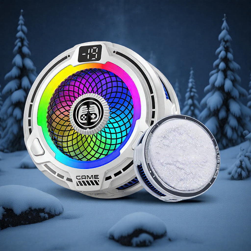 FS18 AI Mobile Cooler 30W Magnetic Back-clip Ice Cooling หม้อน้ําจอแสดงผลดิจิตอล RGB Light Gaming Cooler อุณหภูมิควบคุม