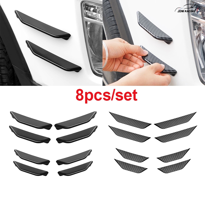 8 ชิ้นสไตล์ใหม่รถ Leaf Board ตกแต่ง ABS รถตกแต่งขนาดเล็กสปอยเลอร์บล็อกรถ bBody สติกเกอร์ Shark Gill สติกเกอร์