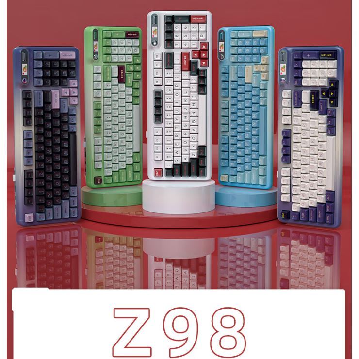 KZZI Z98 คีย์บอร์ดเชิงกล USB WIRELESS BLUETOOTH โหมด