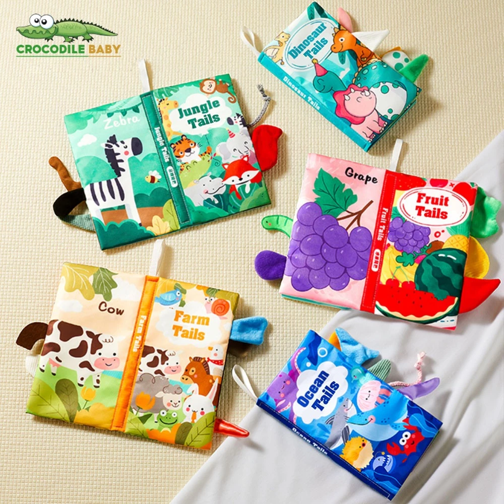 ของเล่นหนังสือผ้าสำหรับเด็ก หนังสือหางสัตว์ ซักได้ กัดได้ เด็ก6เดือน การศึกษาแรกเริ่ม การรู้จัก การปลูกฝัง ของเล่นพัฒนาสติปัญญา