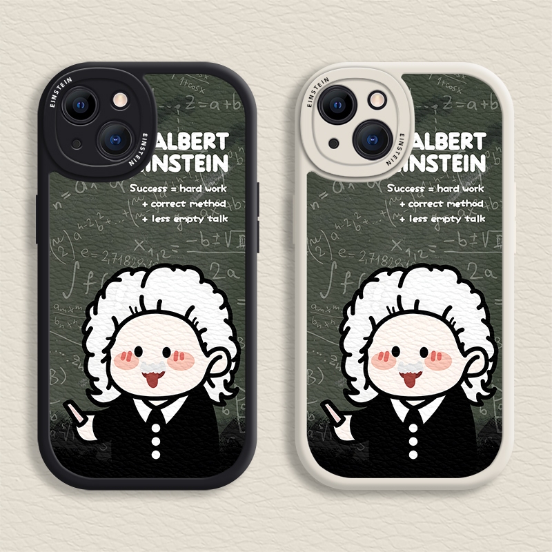 เคสตลก iPhone สําหรับ 16 / 15 / 14 / 13 / 12 / 11 Promax Q-Version Genius Scientist Soft Casing สําห