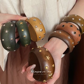 สร้อยข้อมือหน้ากว้างสไตล์ยุโรปและอเมริกาแบบย้อนยุค แฟชั่นอิน…