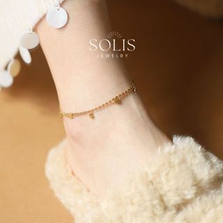 สร้อยข้อเท้าจี้ทรงกลม 2 ชั้น • เครื่องประดับไร้สารกันน้ํา • …