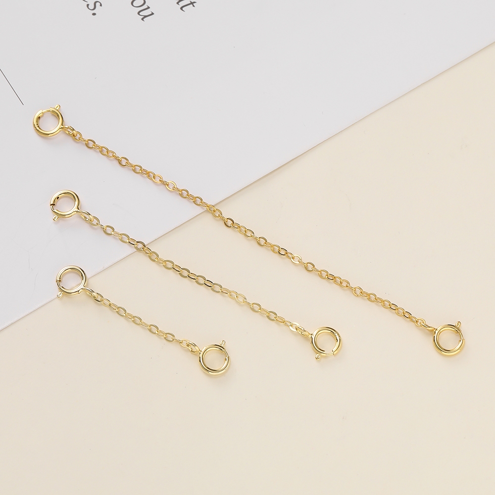 St.kunkka ห่วงโซ่การขยายสร้อยคอ สร้อยคอกลวงโซ่เงิน S925 พร้อมตะขอสปริง สำหรับทำเครื่องประดับ DIY - รูปที่ 2