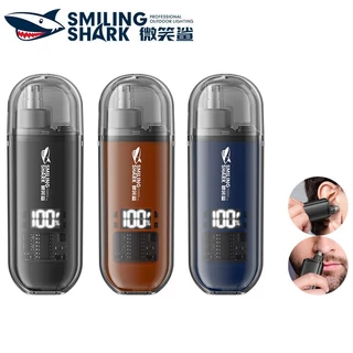 SmilingShark BM321 เครื่องเล็มขนจมูกไฟฟ้า มอเตอร์เสียงรบกวนต่ำ หัวใบมีด 360 ° Type-C แบบชาร์จได้ ความสะดวกสบายโดยไม่ต้องดึงขนคิ้วผมที่ซักผ้าได้อย่างเต็มที่