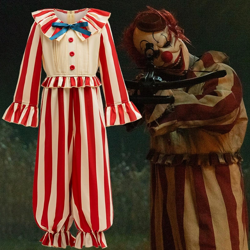 Clown ใน A Cornfield ฮาโลวีนเสื้อผ้าเด็กผู้ชายภาพยนตร์คอสเพลย์ Jumpsuit ฤดูใบไม้ผลิฤดูใบไม้ร่วงเสื้อผ้าเด็ก 3-10 ปี