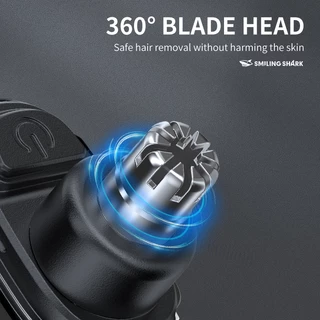SmilingShark BM321 เครื่องเล็มขนจมูกไฟฟ้า มอเตอร์เสียงรบกวนต่ำ หัวใบมีด 360 ° Type-C แบบชาร์จได้ ความสะดวกสบายโดยไม่ต้องดึงขนคิ้วผมที่ซักผ้าได้อย่างเต็มที่