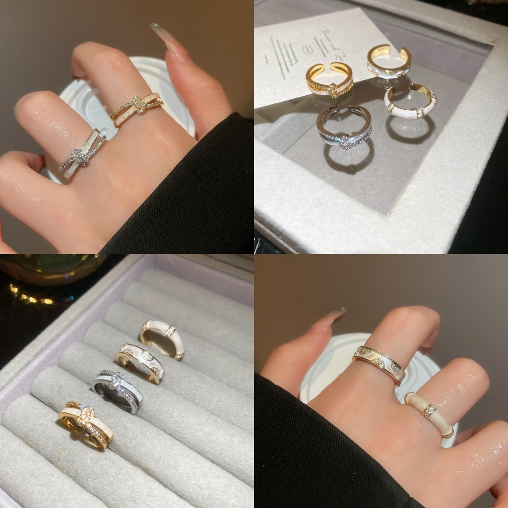 [JewBeauty] แหวนเปิดไขว้ ชุบด้วยไฟฟ้า ทันสมัย สไตล์เรียบหรู เหมาะสำหรับโอกาสพิเศษ