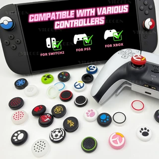 4PCS Thumb Stick Grip Cap Nintendo Switch 2 ซิลิโคนนุ่มจอยสติ๊กสําหรับ NS2 /PS5/PS4/PS3/Xbox/Switch Pro Controller เกม Grip อุปกรณ์เสริม