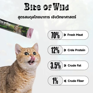 Bite Of Wild รสไก่และปลาแซลมอน ขนมแมวเลีย 60 กรัม 2 แพ็ค โปรตีนสูงและโภชนาการสูง