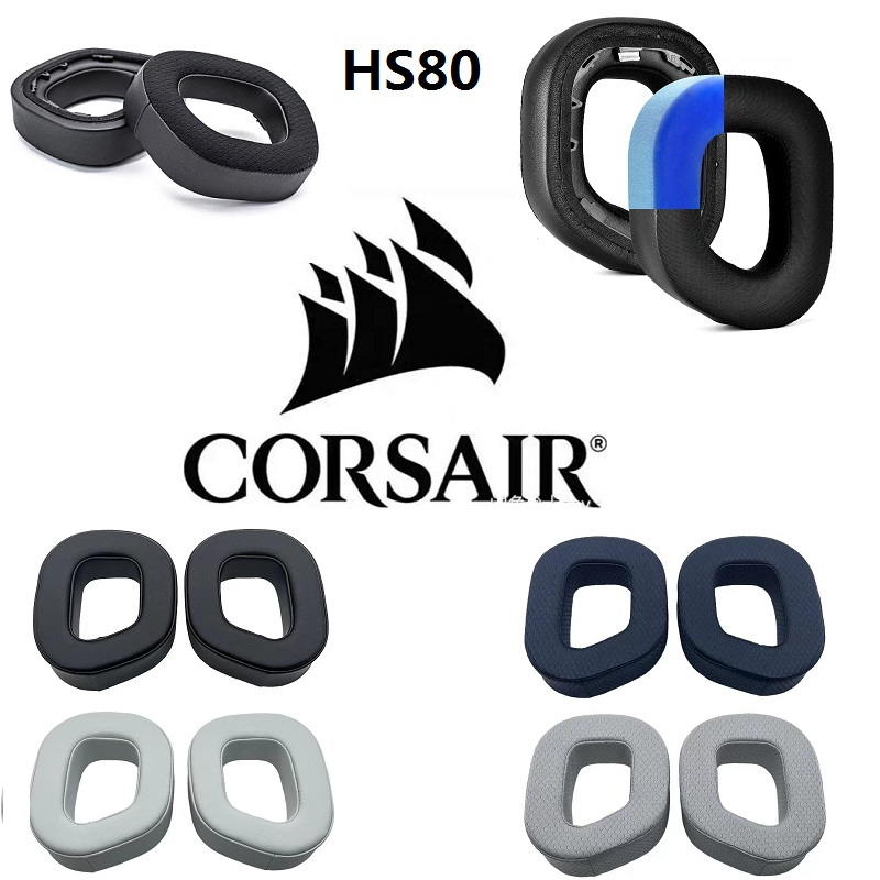 HS80 อัพเกรดหนา Earpad สําหรับ CORSAIR HS80 RGB HS80 MAX ชุดหูฟังแผ่นรองหูฟังเปลี่ยนหูฟังอะไหล่ซ่อมห