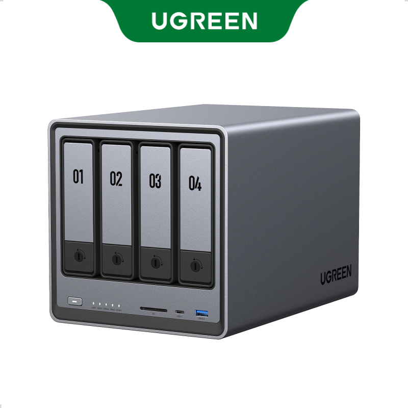 UGREEN NASync DXP4800 4-Bay Desktop NAS, Intel N100 Quad-core CPU, 8GB DDR5 RAM, 32G eMMC, 2 * 2.5Gb
