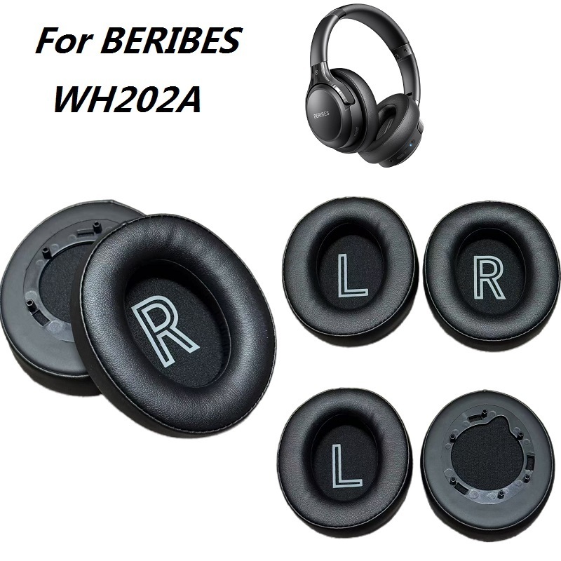 Original แผ่นรองหูฟังสําหรับ BERIBES 202A WH202A หูฟังเปลี่ยนเบาะโฟมนุ่มคุณภาพสูง earmuff หมอนหู