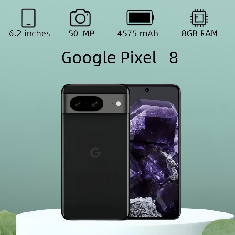 Google Pixel8 โทรศัพท์มือถือมือสอง 8GB+128gb สมาร์ทกันน้ํา