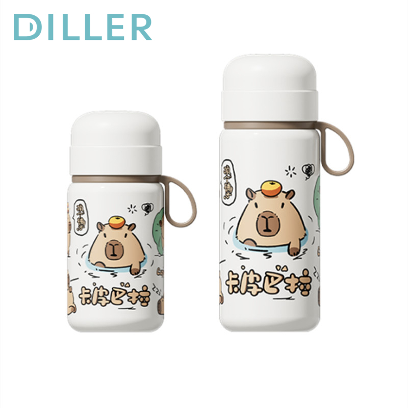 Diller Thermos Water Bottle (230/300ml) - SUS316 Stainless Steel, Temperature Retention D9450