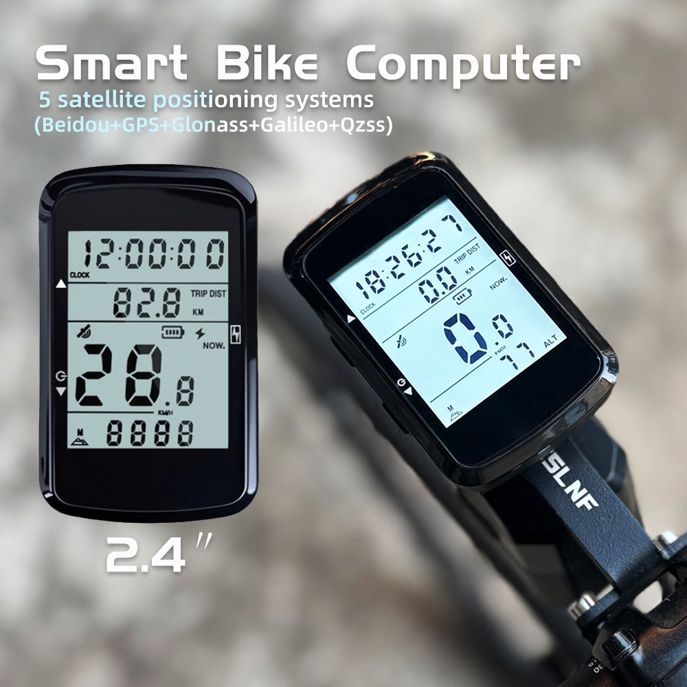 จักรยานคอมพิวเตอร์ Ultralight Road ไร้สาย GPS หน้าจอ 2.4 นิ้ว สำหรับขี่จักรยาน อุปกรณ์เสริมพร้อม Backlight