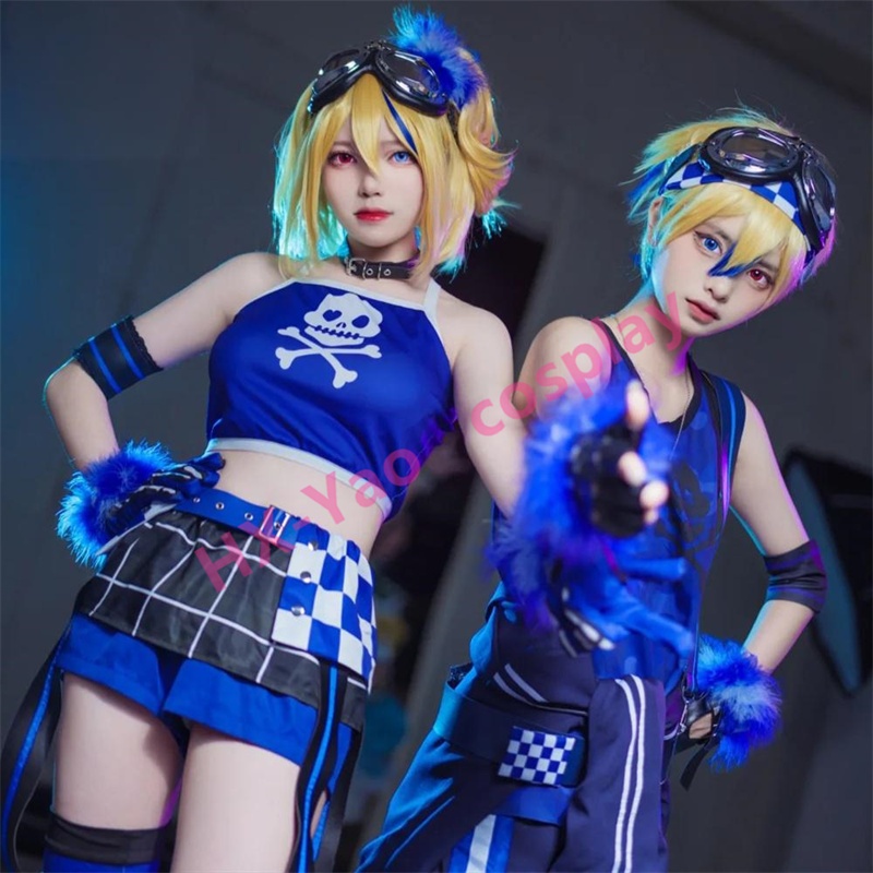 【HX-YAO】Hatsune Miku Burning stone Kagamine Len cosplay costumes Kagamine Rin เครื่องแต่งกายเกมคอสเพ