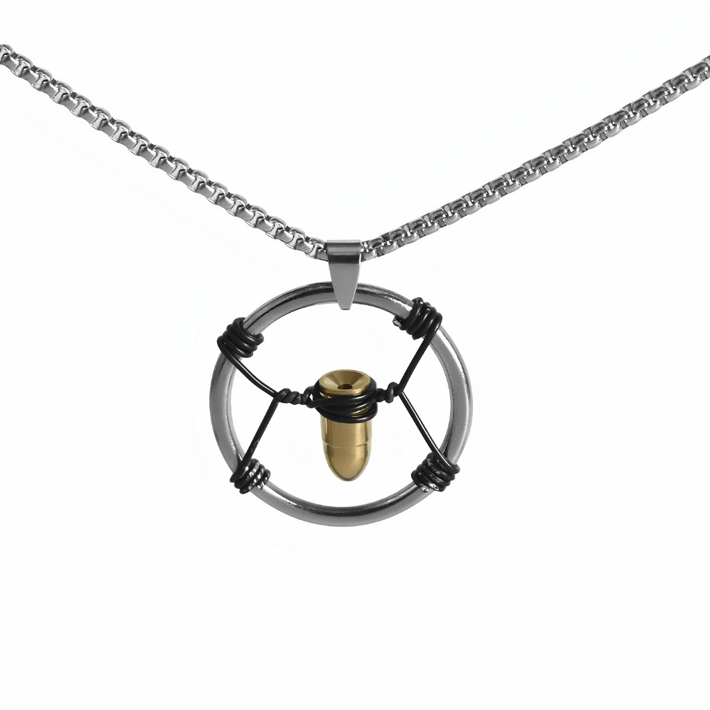 Cyberpunk 2077 Bullet Head สร้อยคอ Johnny Silverhand Vincent จี้ผู้ชายของขวัญเกม Prop