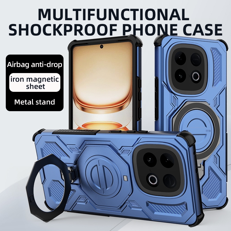 ปลอกสําหรับ Vivo iQOO Z10 Turbo Pro 5G V2453A iQOOZ10TurboPro เคสโทรศัพท์กันกระแทกถุงลมนิรภัยแม่เหล็