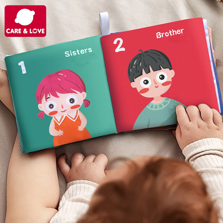 หนังสือผ้าเด็ก ปลอดภัย ฉีกขาดยาก ล้างได้ ของขวัญแรกเกิด ของเล่นเสริมพัฒนาการ สำหรับทารกแรกเกิด 0-3-6-12 เดือน