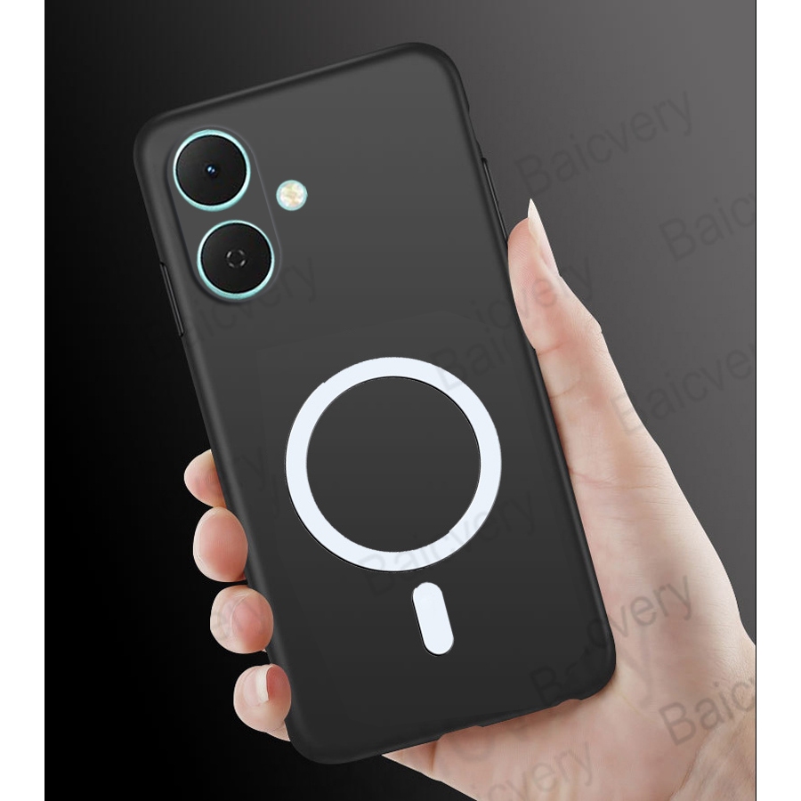 TECNO Spark GO 2 Casing Phone Case Cover with Magnetic Wireless Charger Sticker