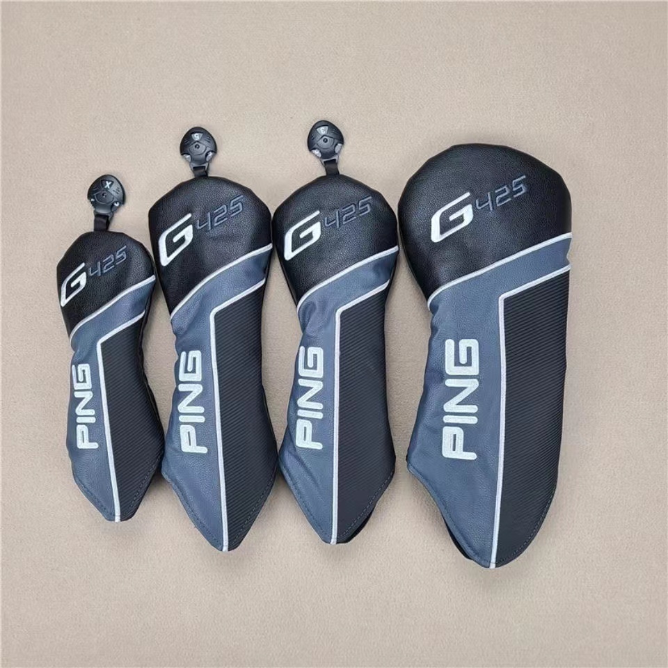 PING G425 Golf Club Headcovers 4 ชิ้น - ฝาครอบหัวไม้กอล์ฟพรีเมียม สำหรับ Driver และเหล็ก