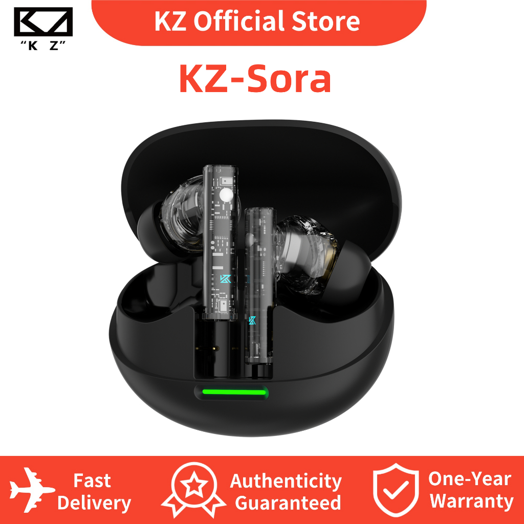Kz Sora Wireless Earbuds หูฟังบลูทูธพร้อมไมโครโฟน hd ชุดหูฟังสําหรับเล่นเกม เวลาเล่น 7 ชั่วโมง บลูทู