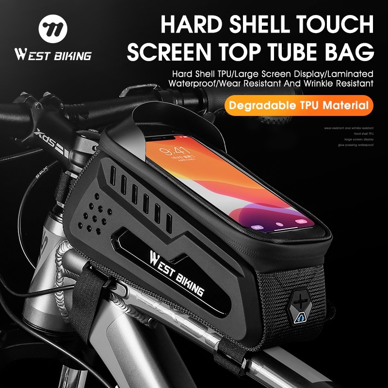 WEST BIKING กระเป๋าจักรยานวัสดุ TPU กระเป๋าจักรยานกันน้ํา 2L