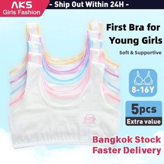 ส่งจากกรุงเทพฯ| แฟชั่น 5 ชิ้นสาวผ้าฝ้ายนุ่มรองรับระบายอากาศก…