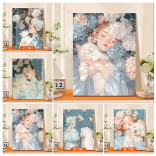 Hamlet【40*50cm】ระบายสีตามตัวเลข /วาดภาพ/ภาพวาดสีน้ำมันดิจิตอ…