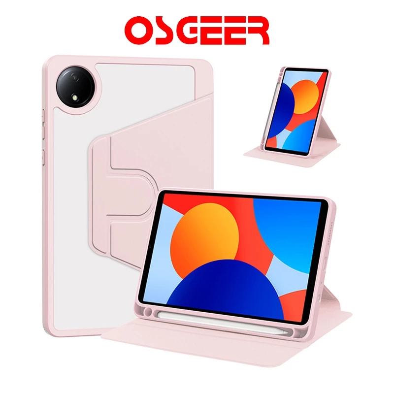 [osgeer] 360° เคส iPad แบบปรับได้เคสหนังสืออะคริลิคสําหรับ iPad Gen 11A16Air7/6/5/4 10.2/10.9 Pro11/13 เคส iPad