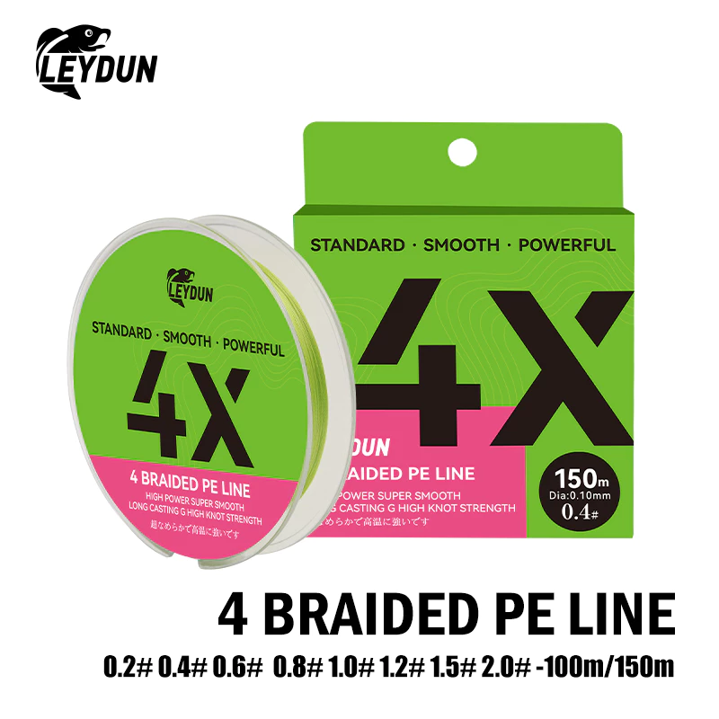 LEYDUN Micro THINNER สายตกปลา ขนาด 100 M และ 150 M ถัก 4X PE Monofilament จากญี่ปุ่น ใหม่ปี 2025