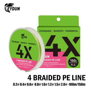 LEYDUN Micro THINNER สายตกปลา ขนาด 100 M และ 150 M ถัก 4X PE Monofilament จากญี่ปุ่น ใหม่ปี 2025