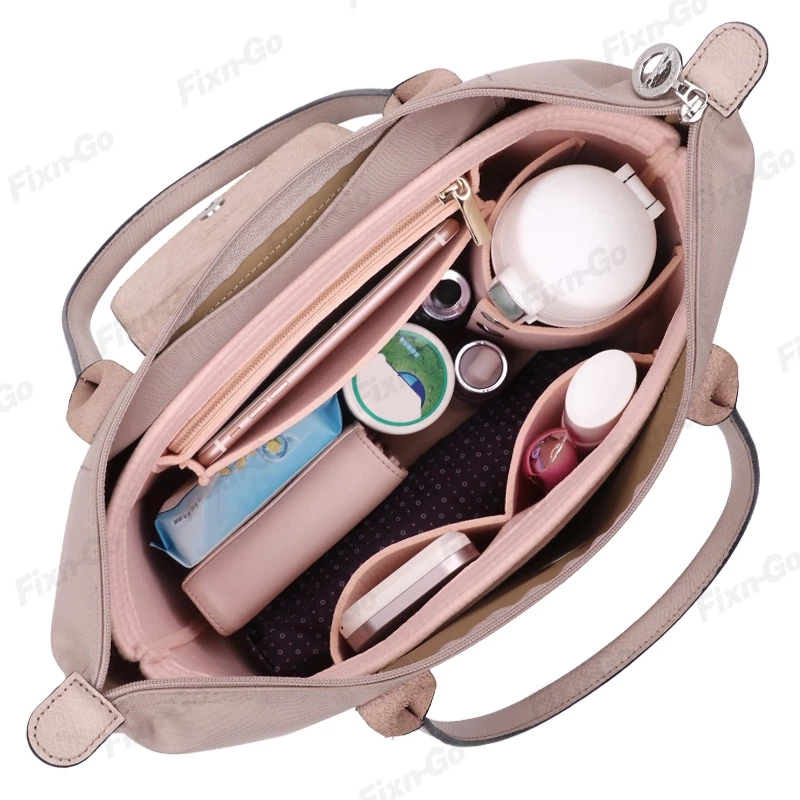 Felt ใส่กระเป๋าเหมาะสําหรับ LONGCHAMP ด้ามยาวสั้นกระเป๋าสะพายข้างแต่งหน้า Organizer Shaper Travel กระเป๋าด้านใน thumbnail 8