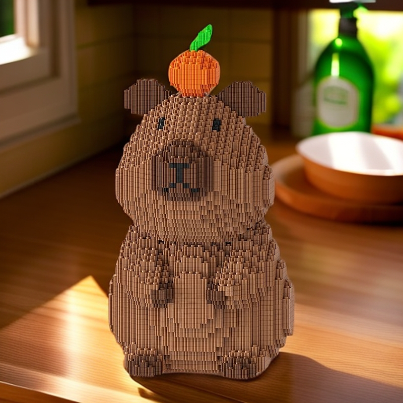 บริการจัดส่งในพื้นที่ Big Building Blocks ของเล่นสําหรับชายชุดการ์ตูน DIY รถ Fox อิฐ Capibara
